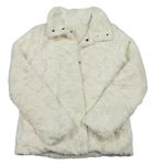 Bílá kožešinový zateplený kabátek H&M