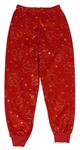 Červené plyšové domácí kalhoty s Minnie Disney