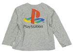 Sivé melírované tričko s ovladačem - PlayStation zn. Next