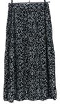 Dámská černo-bílá vzorovaná midi sukně Topshop 