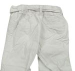 Biele plátenné rolovacieé nohavice s opaskom zn. C&A