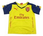 Žluto-tmavomodré fotbalové funkční tričko Arsenal Puma