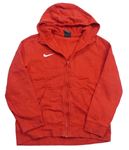 Červená propínací mikina s kapucí Nike 