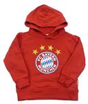 Červená fotbalová mikina s kapucí - FC Bayern Mnichov