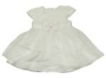 Bílé slavnostní tylovo/krajkované šaty s mašlí Shein 