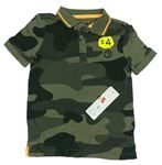 Khaki army polo tričko se znakem F&F