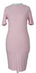 Dámské růžové žebrované šaty H&M