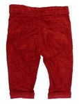 Červené zamatové menšestrové nohavice zn. Obaïbi