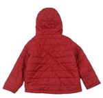 Červená šušťáková zimná bunda s kapucňou