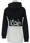 Dámska čierna crop mikina s logom a kapucňou zn. Calvin Klein